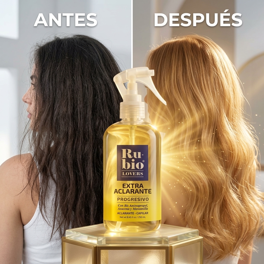 Rubio Lovers Antes y Después - Transformación Dorado Natural