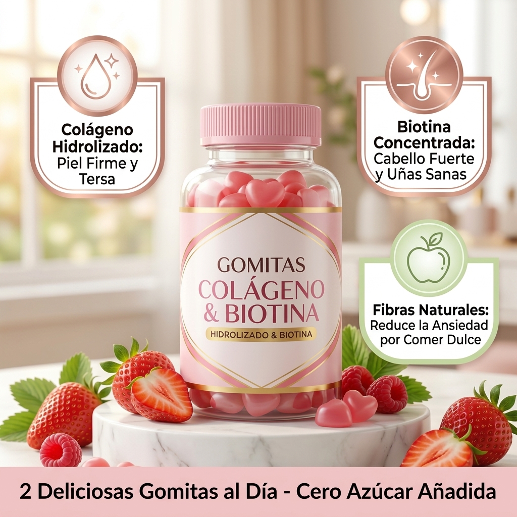C2: Composición 3 en 1 - Colágeno, Biotina y Fibras
